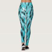 Leggings Poster de animal chic en bleu - conception en plum (Dos)