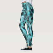 Leggings Poster de animal chic en bleu - conception en plum (Gauche)