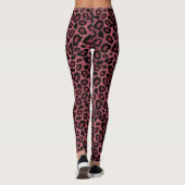 Leggings Poster de animal de Dusty Rose Leopard (Dos)