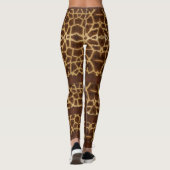 Leggings Poster de animal de la Girafe Tribale de Cuir Vint (Dos)