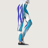 Leggings Poster de animal de la Giraffe bleue (Droite)
