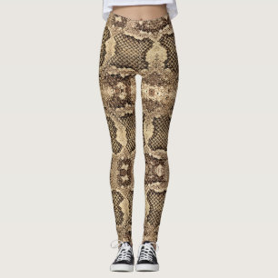 Leggings Poster de animal de peau de serpent exotique motif