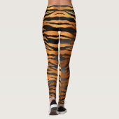 Leggings Poster de animal de rayures de tigre Brown noir gl (Dos)