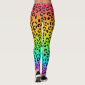 Leggings Poster de animal des points Jaguar arc-en-ciel (Dos)