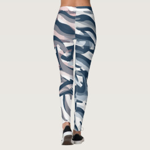Leggings Poster de animal en marine et aquarelle