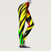 Leggings Poster de animal jaune rouge (Droite)