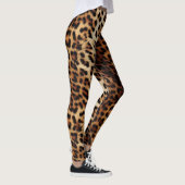 Leggings Poster de animal Leopard à crème Brown (Droite)