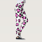 Leggings Poster de animal léopard blanc rose (Droite)