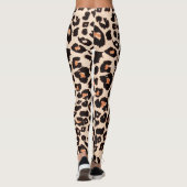 Leggings Poster de animal Léopard Brown orange (Dos)