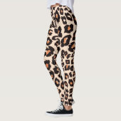 Leggings Poster de animal Léopard Brown orange (Gauche)