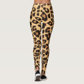 Leggings Poster de animal Léopard Brown orange jaune (Dos)