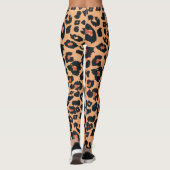 Leggings Poster de animal Léopard Brown rouge orange (Dos)