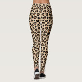 Leggings Poster de animal, Léopard Brown, Spots de guépard, (Dos)