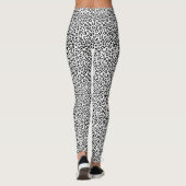 Leggings Poster de animal léopard noir et blanc (Dos)