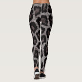 Leggings Poster de animal Léopard noir gris Brown (Dos)