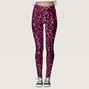 Leggings Poster de animal léopard rose