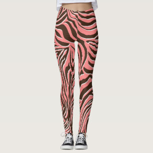 Leggings Poster de animal, modèle zèbre sans soudure.