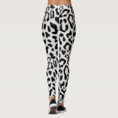 Leggings Poster de animal moderne chic léopard de neige Mot (Dos)