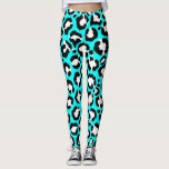 Leggings Poster de animal moderne Cyan Blue Leopard<br><div class="desc">Un motif poster de animal léopard dessiné à la main, d'un blanc et d'un noir éclatant, moderne, branché et tendance sur un arrière - plan bleu cyan. ***CONCEPTION IMPORTANTE NOTE : Pour toute demande de conception personnalisée, telle que les demandes de produit correspondant, les modifications de couleur, les modifications de...</div>