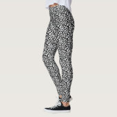 Leggings Poster de animal noir et blanc (Gauche)