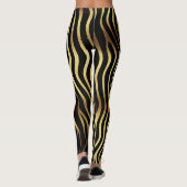 Leggings Poster de animal noir et or (Dos)