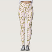 Leggings Poster de animal or rose (Devant)