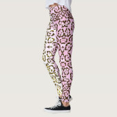 Leggings Poster de animal Pale Rose Cheetah Pop Art Chat (Gauche)