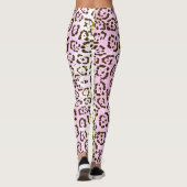 Leggings Poster de animal Pale Rose Cheetah Pop Art Chat (Dos)