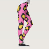 Leggings Poster de animal rose Cheetah Leopard tacheté (Droite)