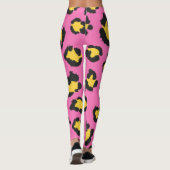Leggings Poster de animal rose Cheetah Leopard tacheté (Dos)