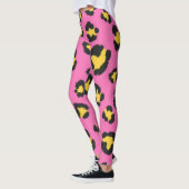 Leggings Poster de animal rose Cheetah Leopard tacheté (Gauche)