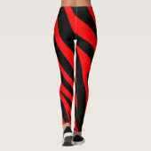 Leggings poster de animal rouge et noir (Dos)