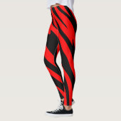 Leggings poster de animal rouge et noir (Gauche)