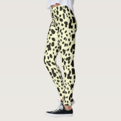 Leggings Poster de animal Vache Moderne Motif Sur Pastel Ja (Gauche)