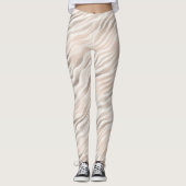 Leggings Poster de animal Zebra Crème Rose (Devant)