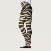 Leggings Poster de animal Zebra Retro couleur peau (Gauche)
