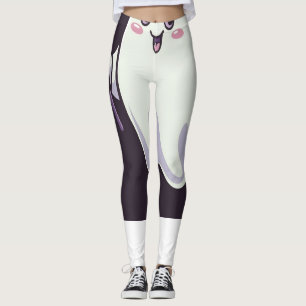 Leggings Poster mignon Ghoost avec une torsion joueuse
