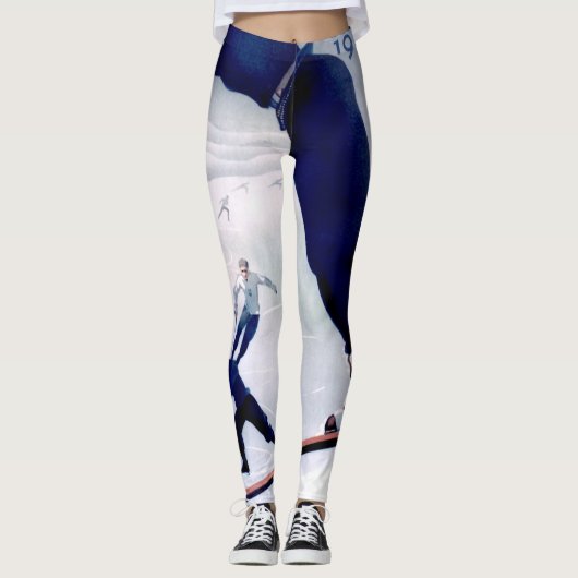 Leggings - Poster van de Estse Winterspelen van 19 (Voorkant)
