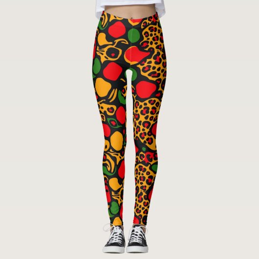 Leggings posters de animaux (Devant)