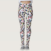 Leggings Posters de animaux colorés personnalisés (Devant)
