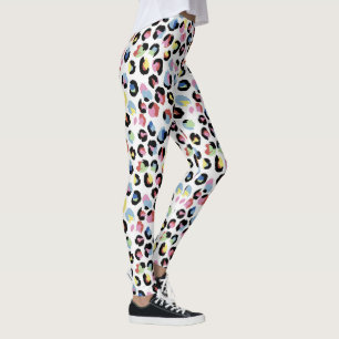 Leggings Posters de animaux colorés personnalisés