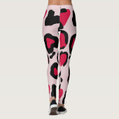 Leggings Posters de animaux du coeur (Dos)