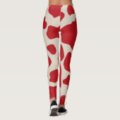 Leggings posters de animaux rouges (Dos)