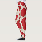 Leggings posters de animaux rouges (Gauche)