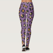 leggings posters de animaux violets (Dos)