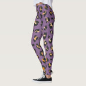 leggings posters de animaux violets (Gauche)