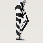 Leggings Posters de animaux Zèbre noir et blanc (Droite)