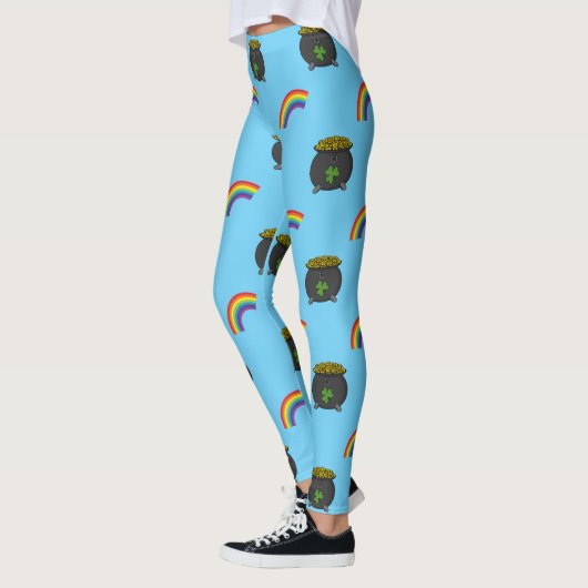 Leggings Pot de dessin en or arc-en-ciel (Gauche)