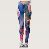 Leggings "Potentiel libéré" Art Abstrait contemporain (Devant)