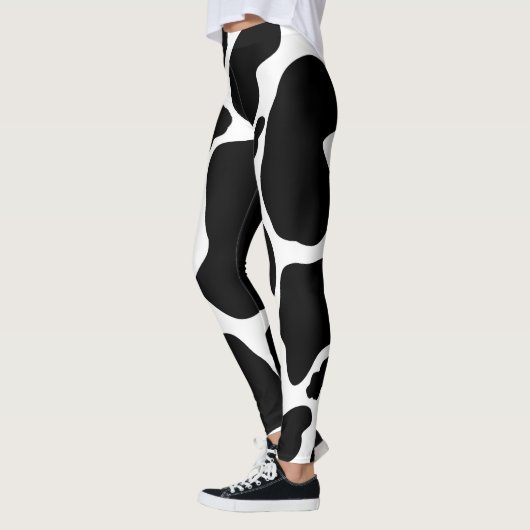 Leggings Pots de vache noir simple Animal (Gauche)